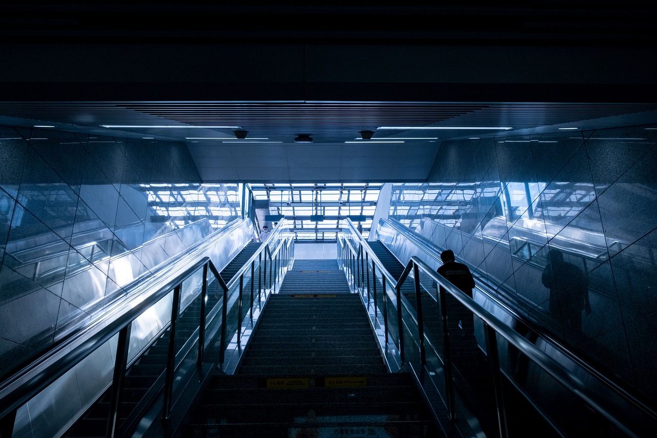 subway, escalator, lonely, passersby, transportation, city, subway, subway, escalator, lonely, lonely, lonely, lonely, lonely, city